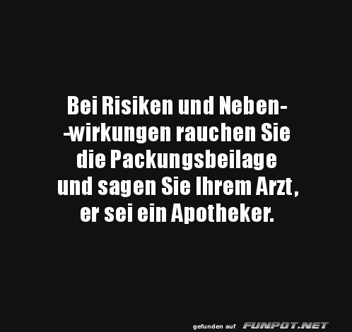 Rauchen Sie die Packungsbeilage