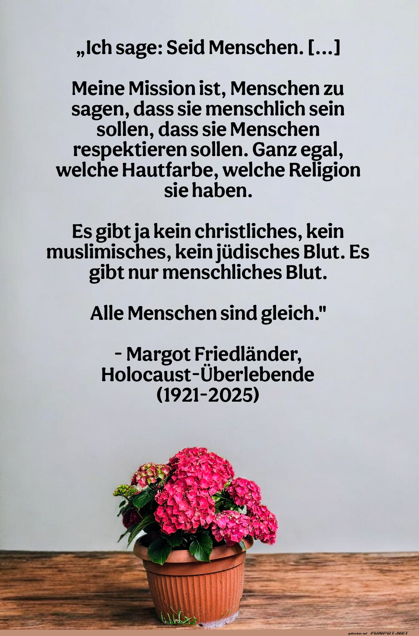 ich sage, seid menschen