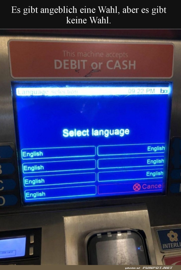 Multilinguale Einbahnstra�e