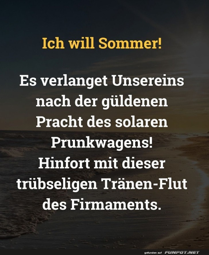 Sommersehnsucht auf lustige Weise