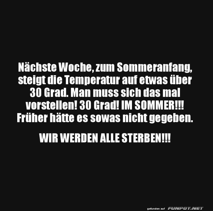 Hitze-Panik im Sommer!