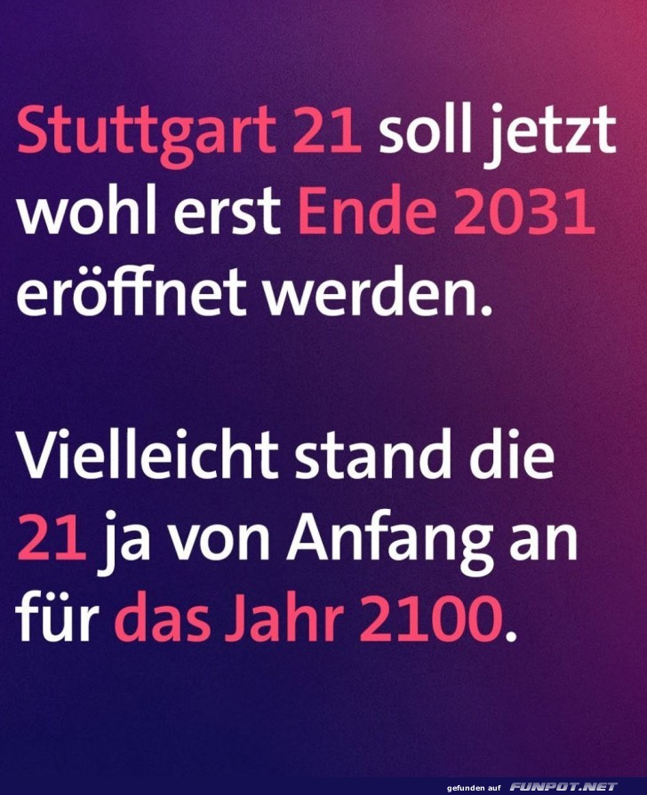 Stuttgart 21: Zukunftsmusik in 2100?