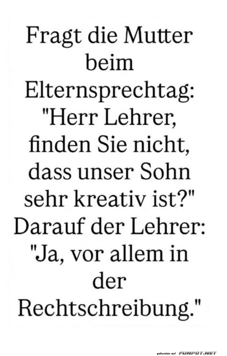 Kreative Rechtschreibung bei Elternsprechtag