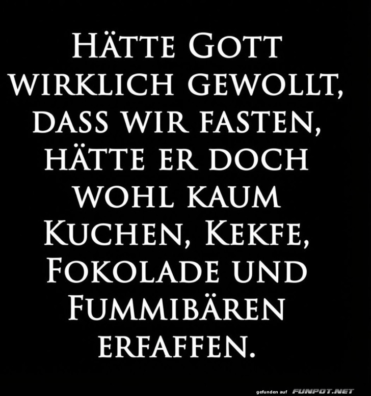 Fasten und die s��e Versuchung