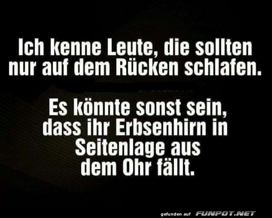 R�ckenlage: Hirnsicherung empfohlen!