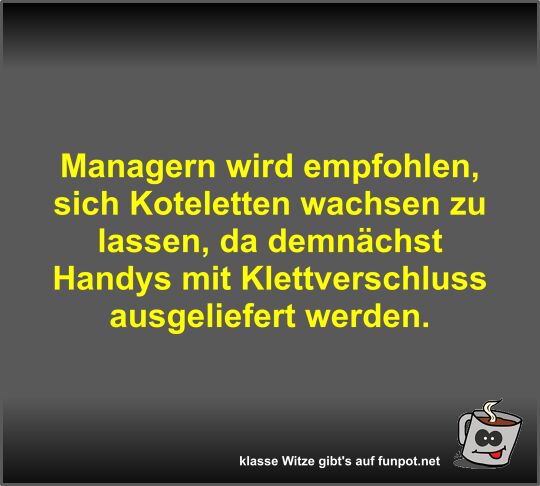 Managern wird empfohlen