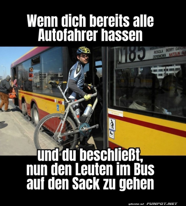 Busbekanntschaft auf zwei R�dern
