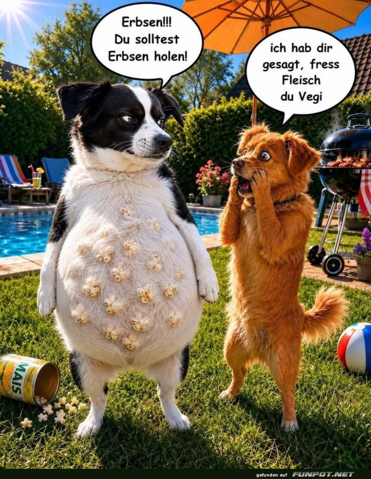 Erbsen-Party am Pool!