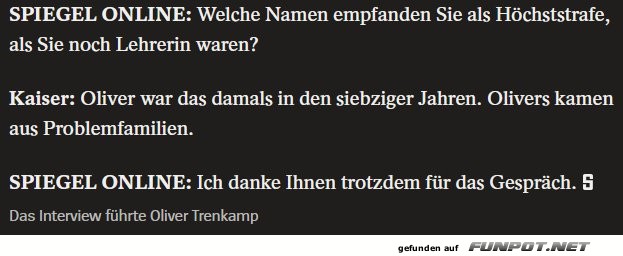 Problem-Olivers im Lehramt und �berlebensstrategien