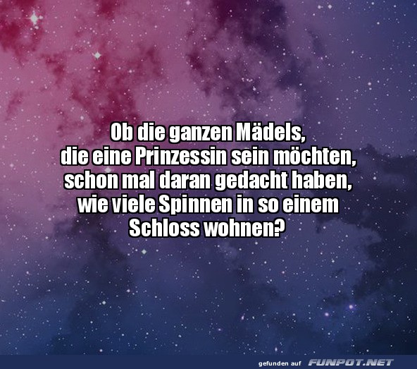 Prinzessinentraum mit Spinnen erweitern!