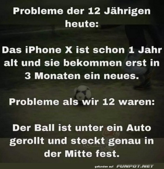 Kindheit damals vs. heute
