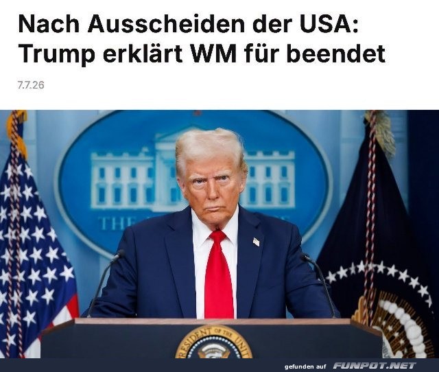 Nach dem Aus: Trump k�rzt die WM!