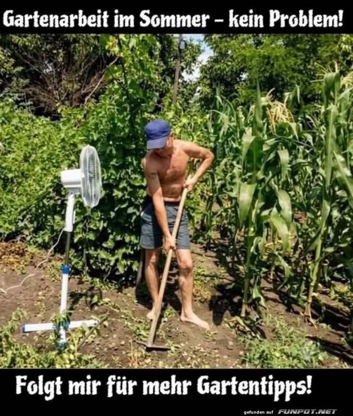 Gartenarbeit mit Ventilator-Power!