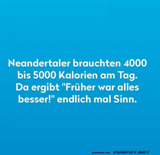 Neandertaler und Kalorien-Komödie