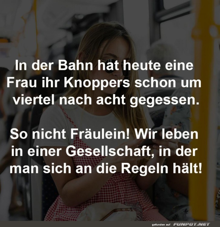 Knoppers-Krimi in der Bahn