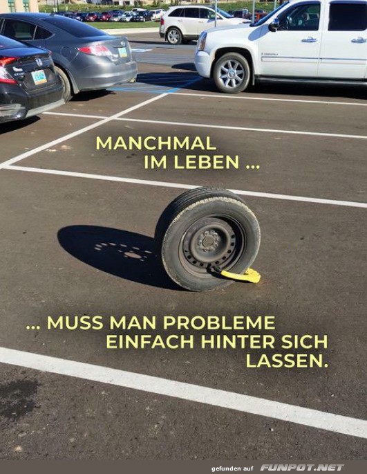 Wenn der Reifen allein parkt