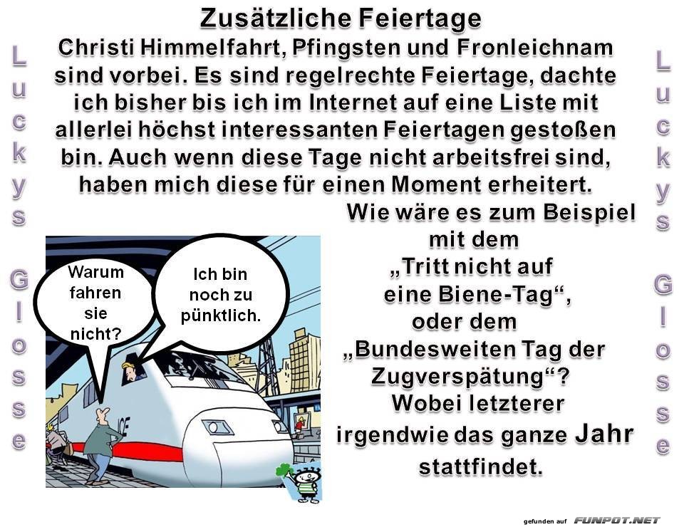 Zusätzliche Feiertage