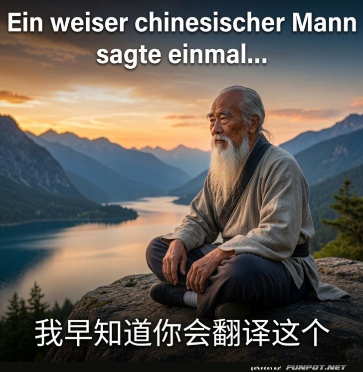 Weiser Mann und seine unerwartete Weisheit