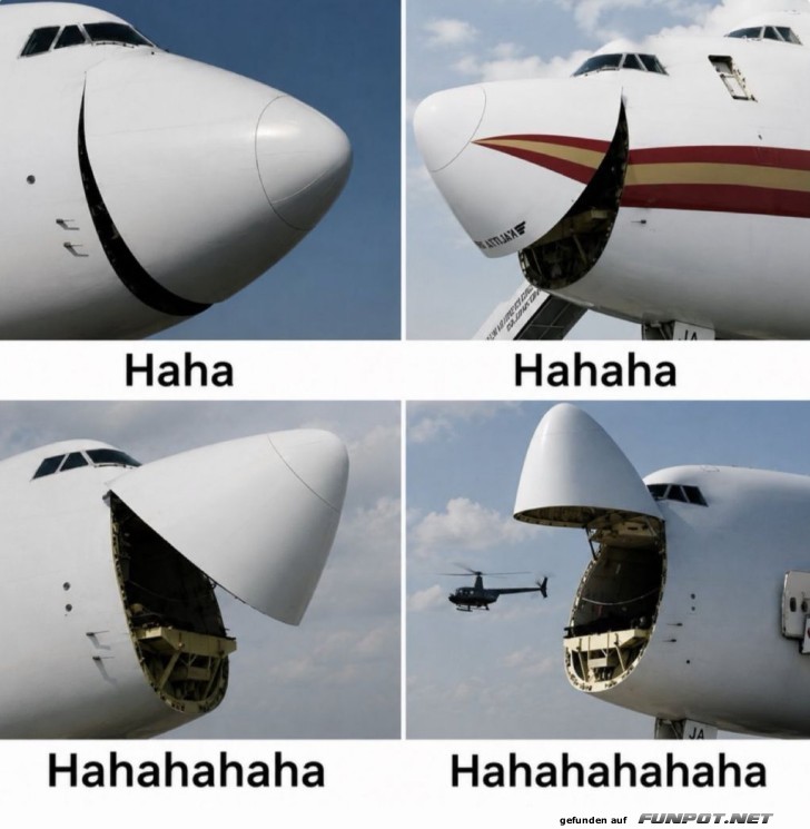 Wenn Flugzeuge den Lachanfall haben