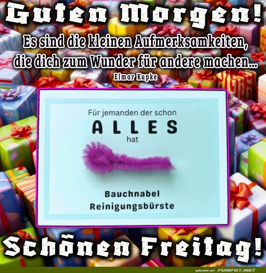 Die ultimative Geschenkidee: Nabelbürste!