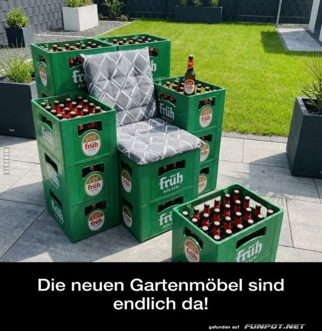 Vollgepackte Bierm�bel f�r echte Entspannung
