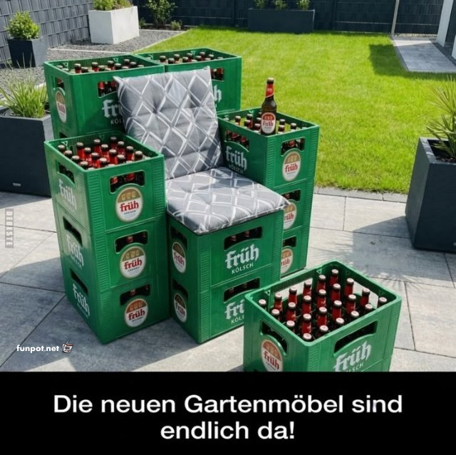 Vollgepackte Bierm�bel f�r echte Entspannung