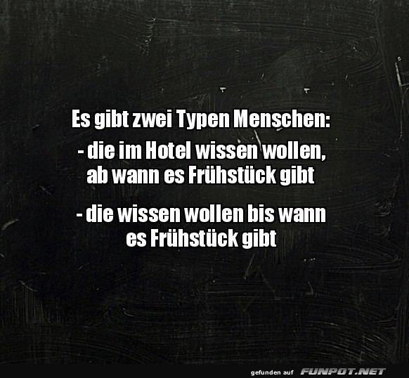 Zwei Typen von Menschen