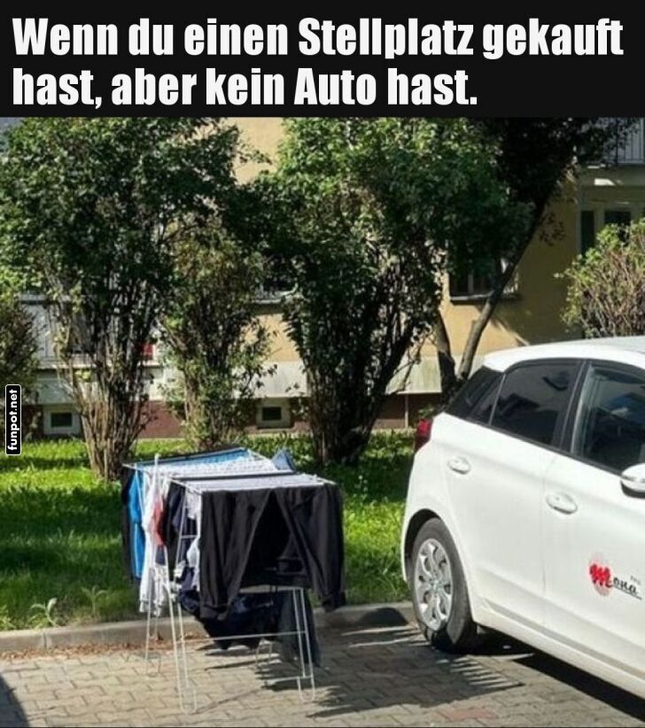 Parkplatz kreativ genutzt