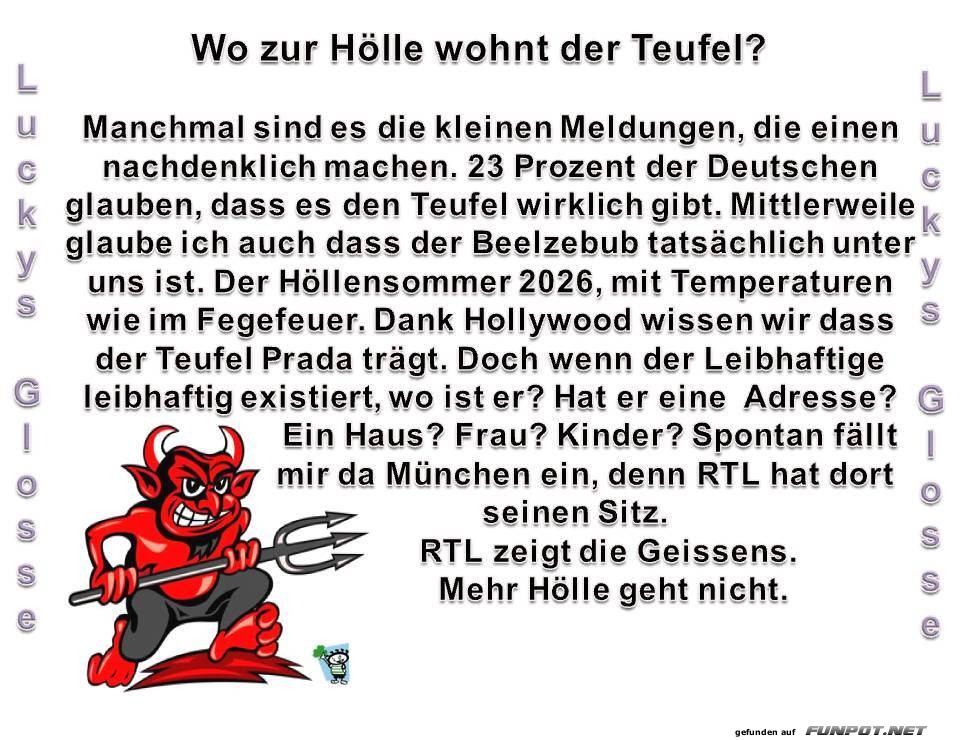 Wo zur Hölle wohnt der Teufel