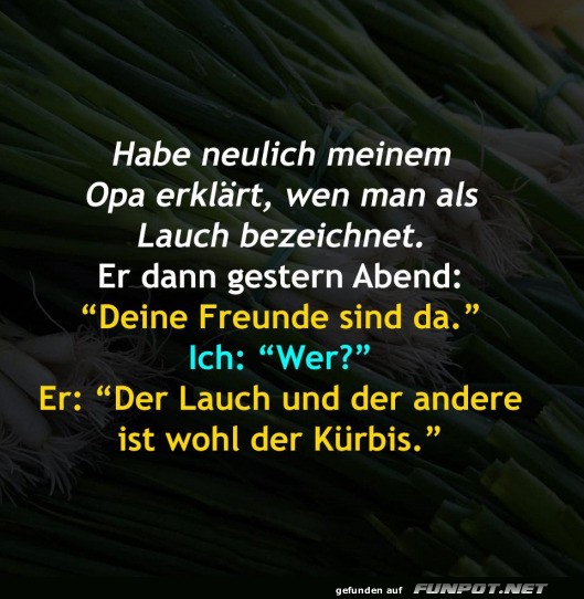 Opa und die gro�e Lauch-Verwirrung