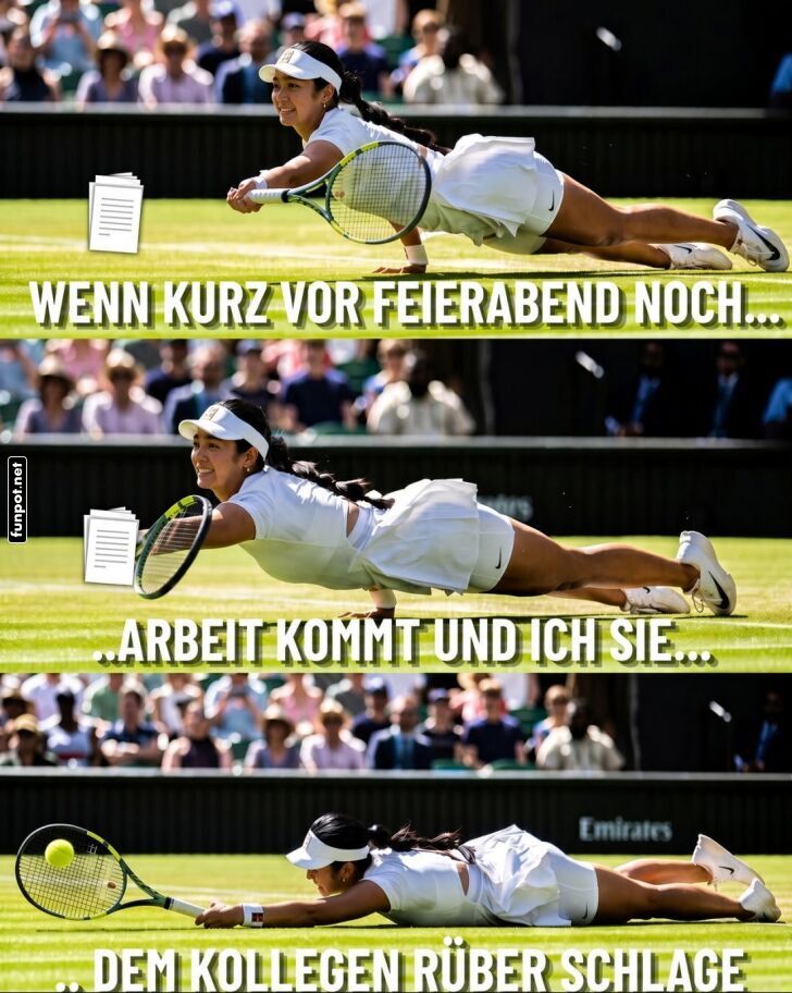 Tennis spielt gegen den Feierabend-Blues
