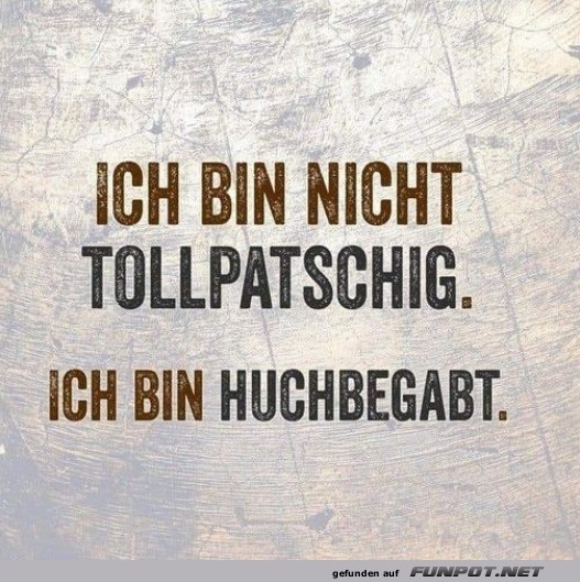 Wenn Tollpatschigkeit ein Talent w�re