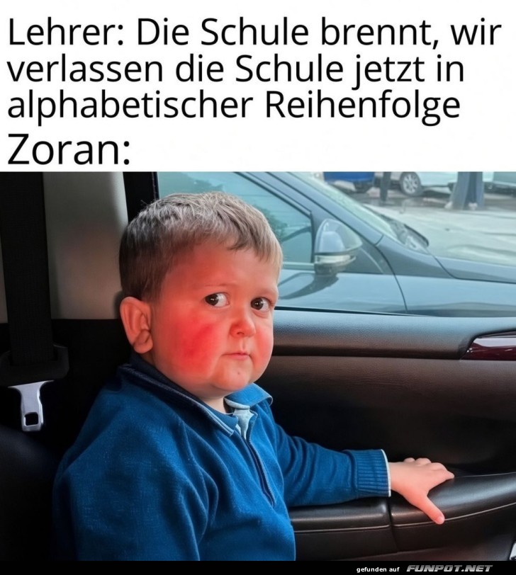 Wenn der Fluchtplan alphabetisch erfolgt