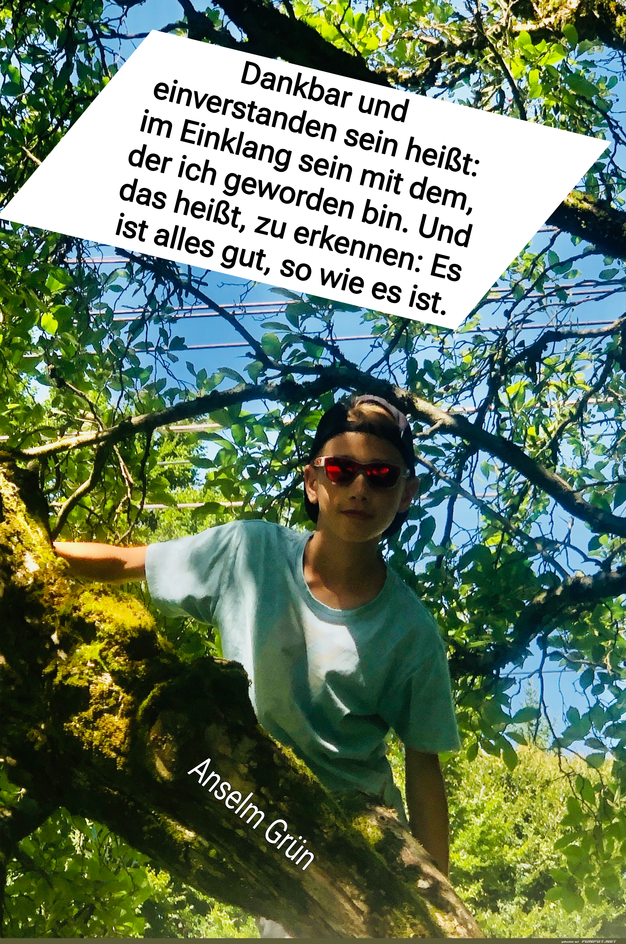 dankbar und einverstanden sein
