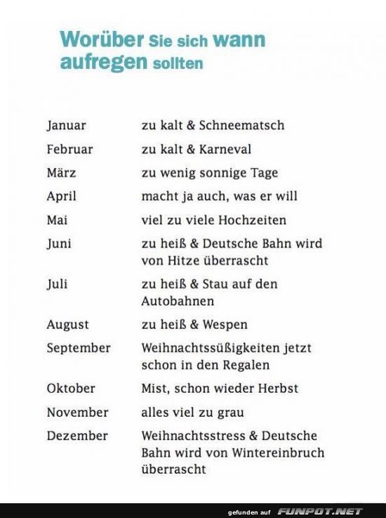 Das Jahreszeiten-Jammer-Spektakel