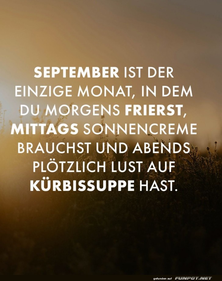 Septembermodus aktiv!