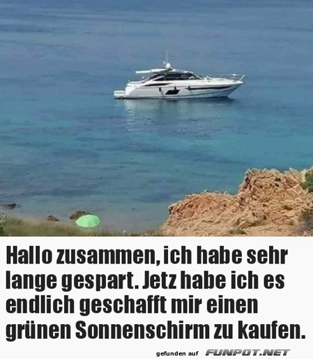 Endlich einen grünen Schirm leisten können