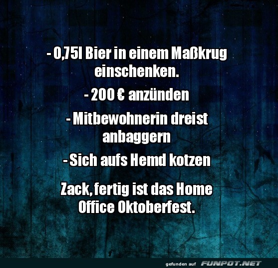 Home Office Oktoberfest