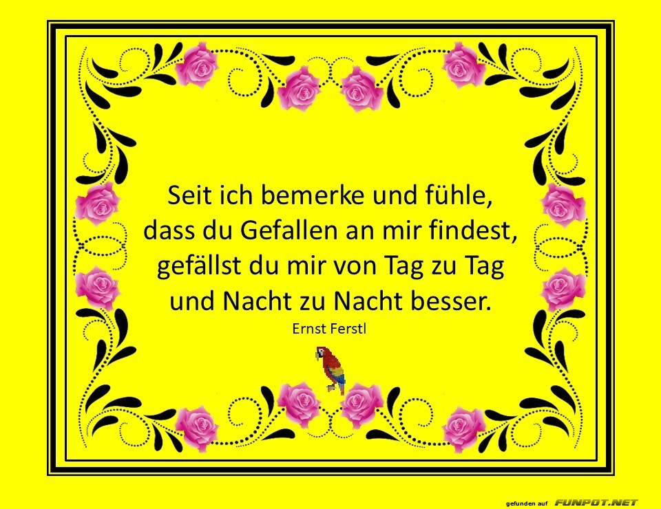 Seit ich bemerke und fühle