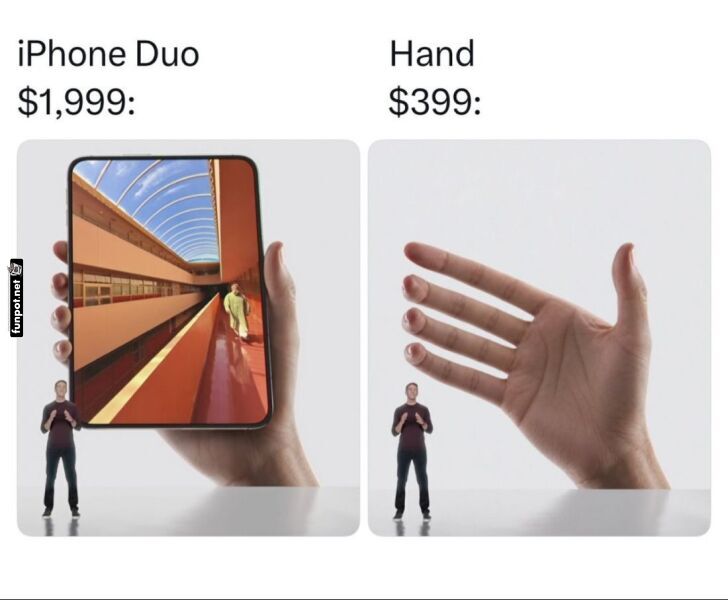 Die Handyillusion: iPhone oder einfach Hand?