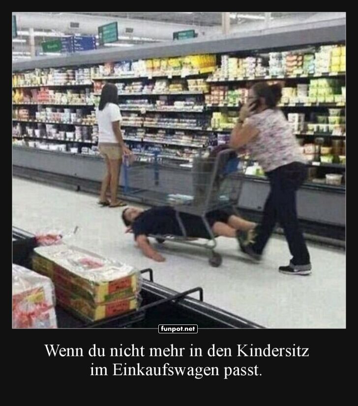 Shopping-Knockout: Wenn der Wagen zu klein ist! Shopping-Knockout: Wenn der Wagen zu klein ist!