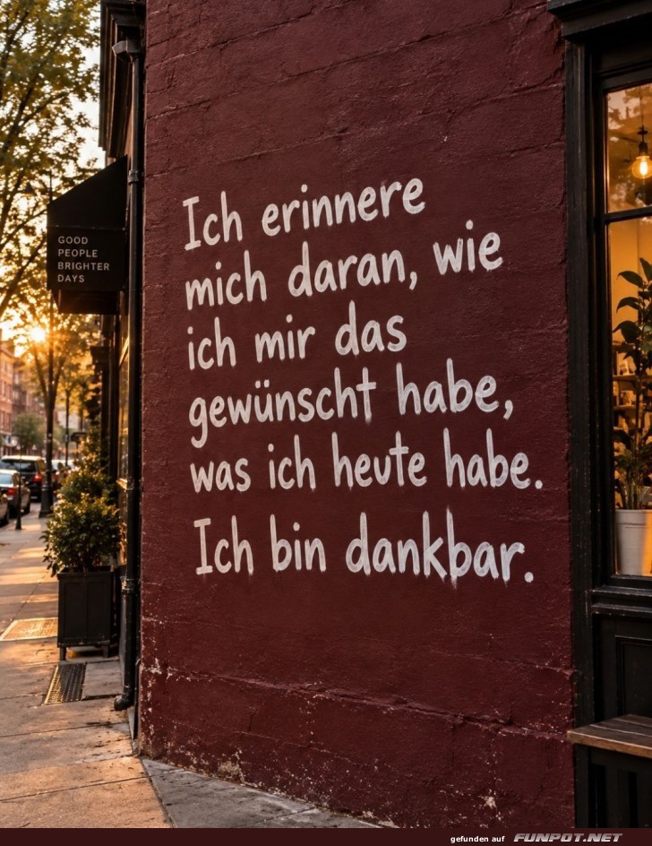 Wand der Erinnerungen: Dankbarkeit im Vorbeigehen