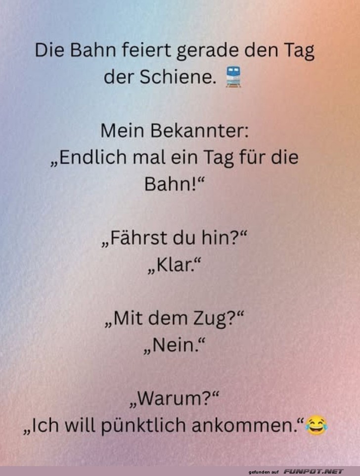 P�nktlichkeits-Dilemma am Tag der Schiene