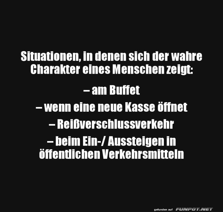 Charaktertest im Alltagschaos