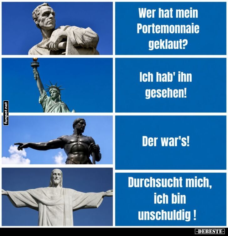 Statue-Krimi: Der große Geldbeutel-Klau! Statue-Krimi: Der große Geldbeutel-Klau!
