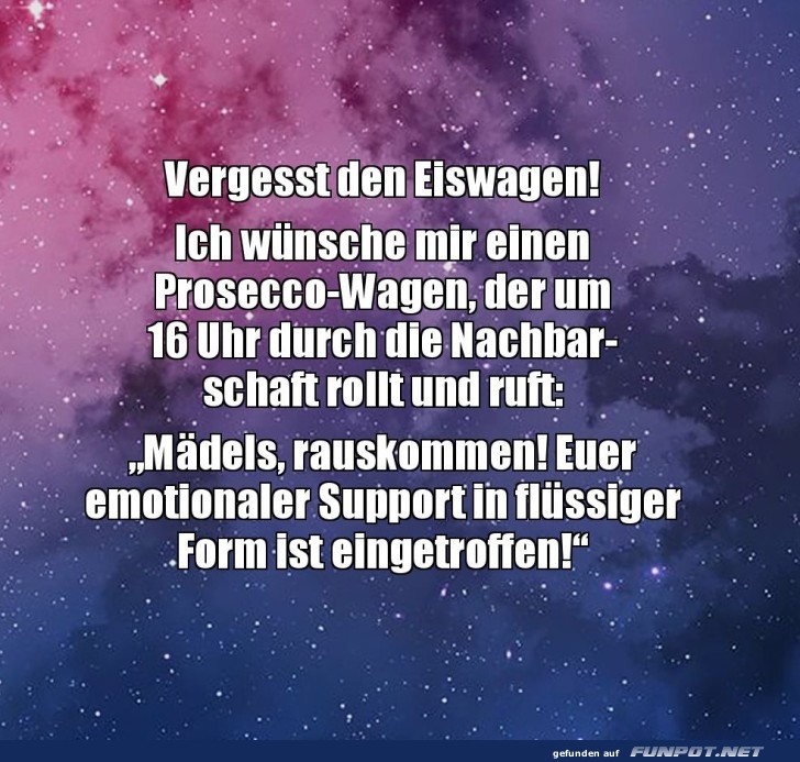 Wenn der Prosecco-Wagen ruft!