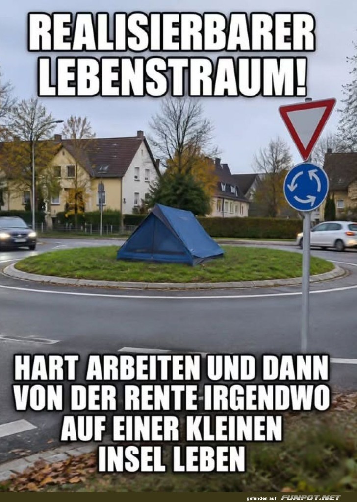 Camping im Kreisel: Der Traum vom Inselglück