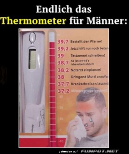 Das einzig wahre Männer-Thermometer