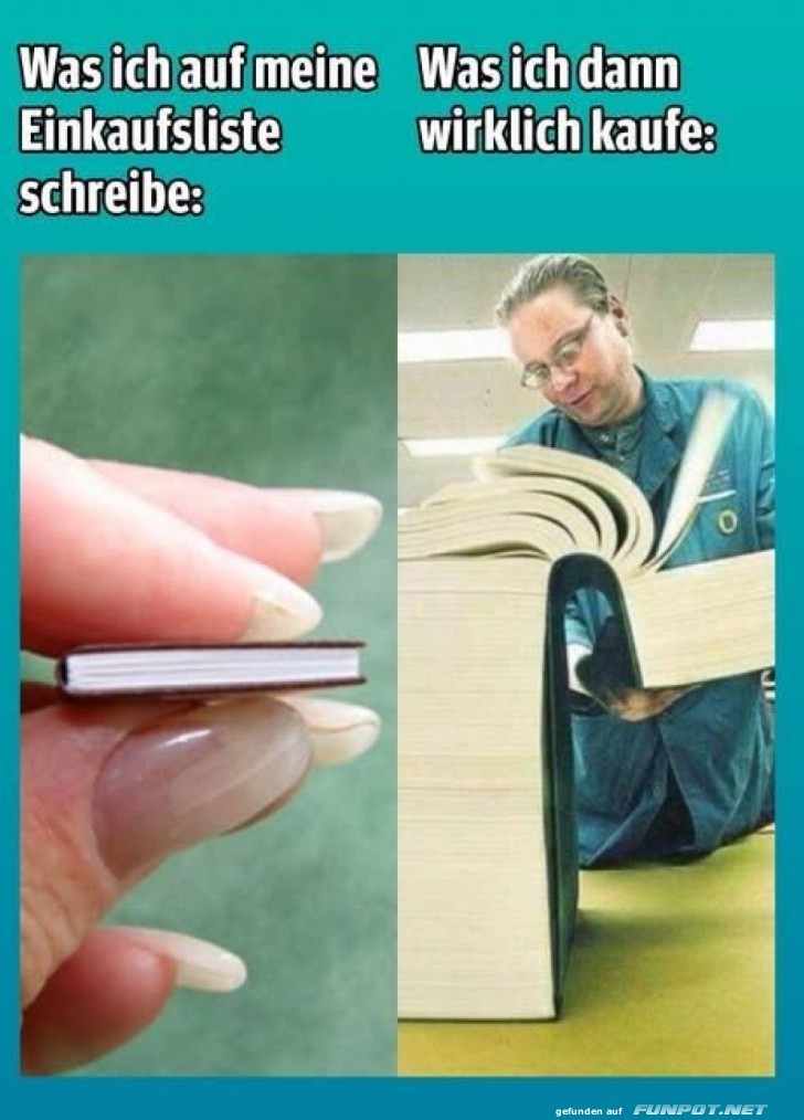 Kleine Liste, gro�er Einkaufswagen!