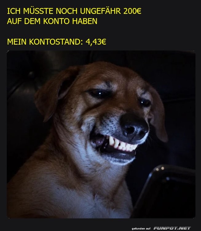 Wenn der Kontostand nicht ganz mitspielt